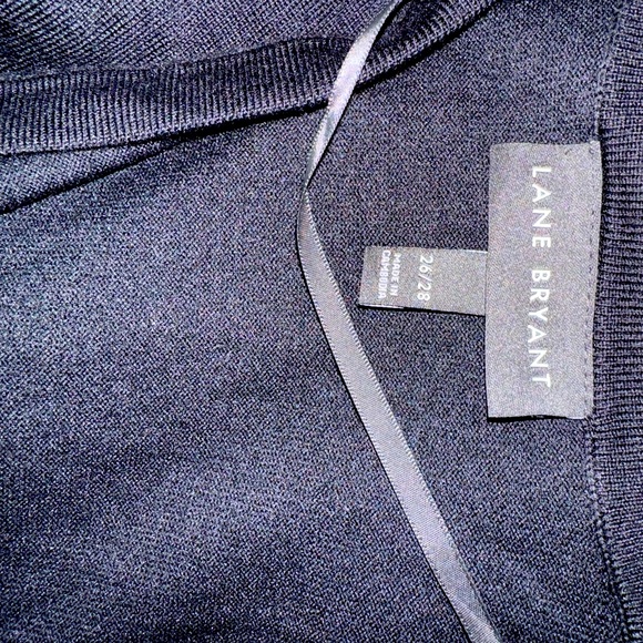 Lane Bryant Open Front Cardigan Sweater.  Plus size 26/28.  Black 3/4 sleeve - Picture 5 of 5